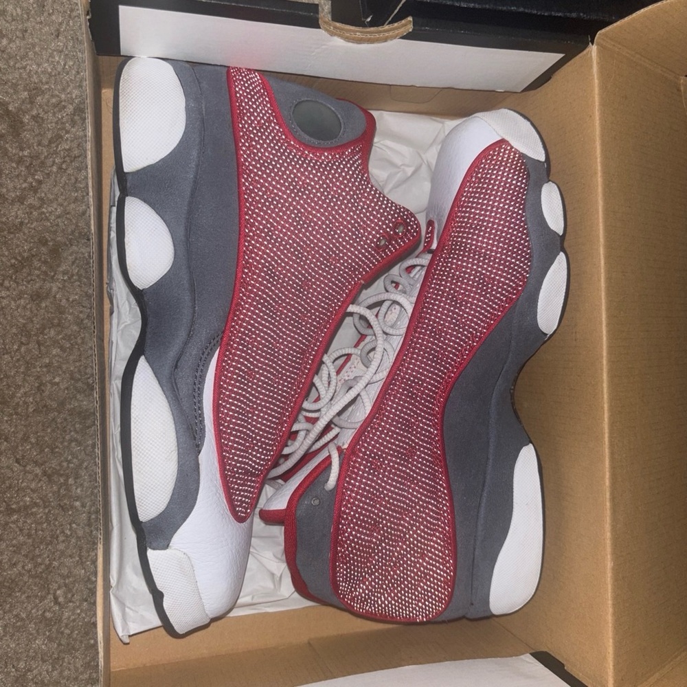 Jordan 13 Sneakers in Red and Gray